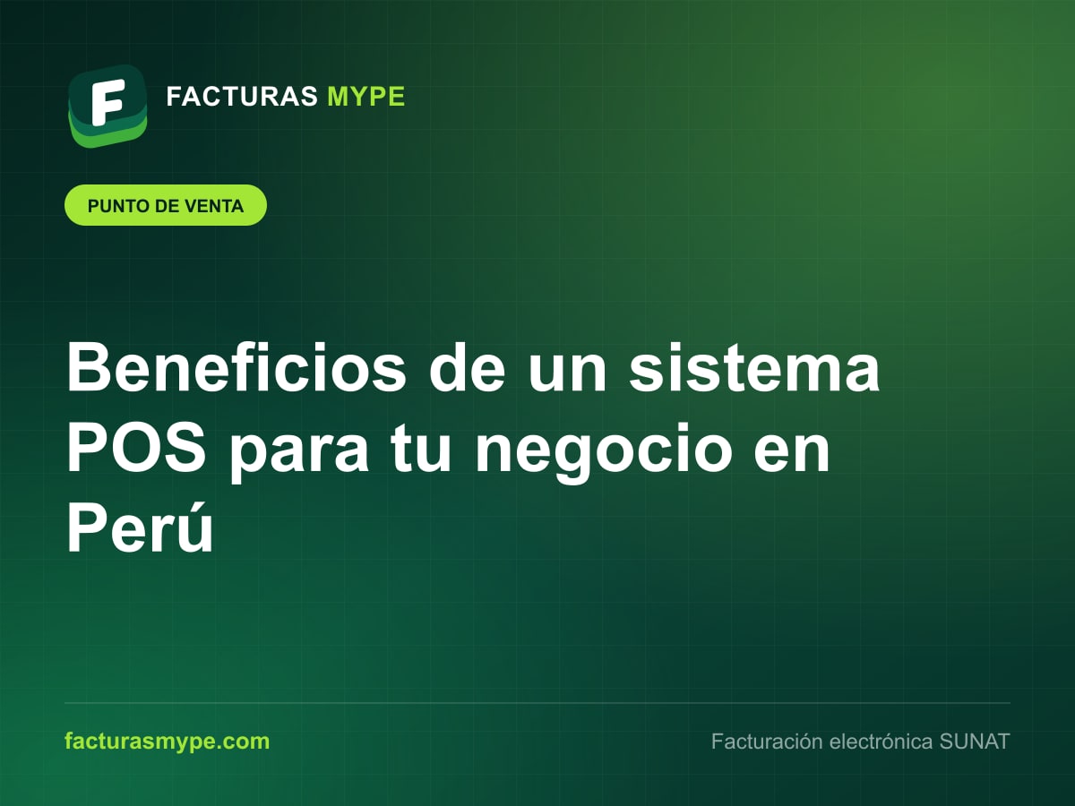 Cajero atendiendo con un sistema POS de Facturas MYPE, lector de código de barras e impresora de tickets