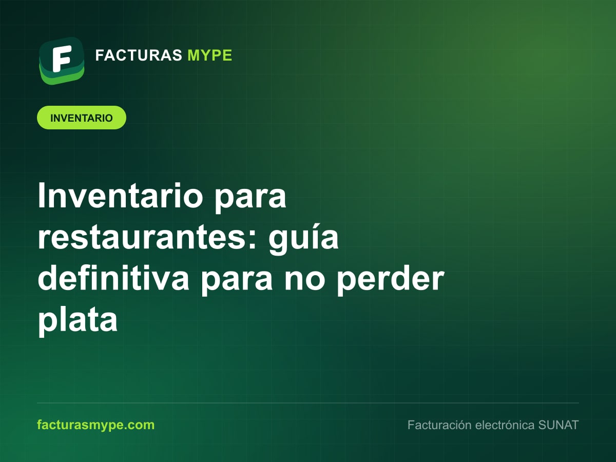 Cocina de restaurante peruano con insumos pesados y el control de inventario de Facturas MYPE en una tablet