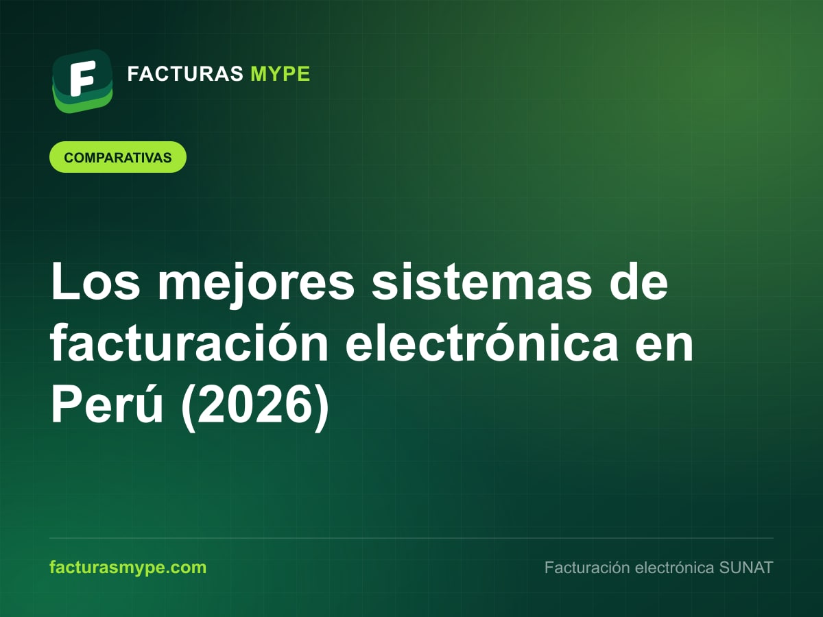 Comparativa 2026 de sistemas de facturación electrónica en Perú, con pantallas de varios proveedores y sus precios mensuales
